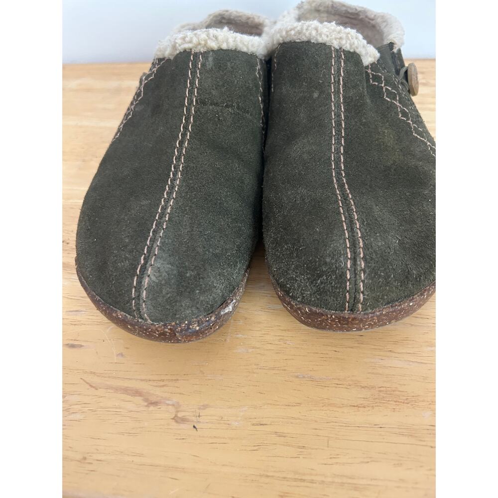 Earth Origins Aurora Johanna – Olive Green Leather Slip‑On Clogs – Women's 8 - Picture 5 of 12